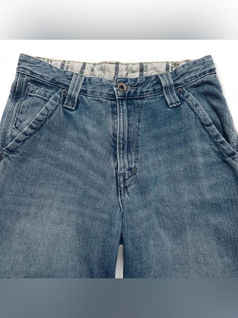 Levi’s Wide Leg Blue Denim Jeans Kids 27 X 27 14 Regular 25” Inseam 29” Waist
